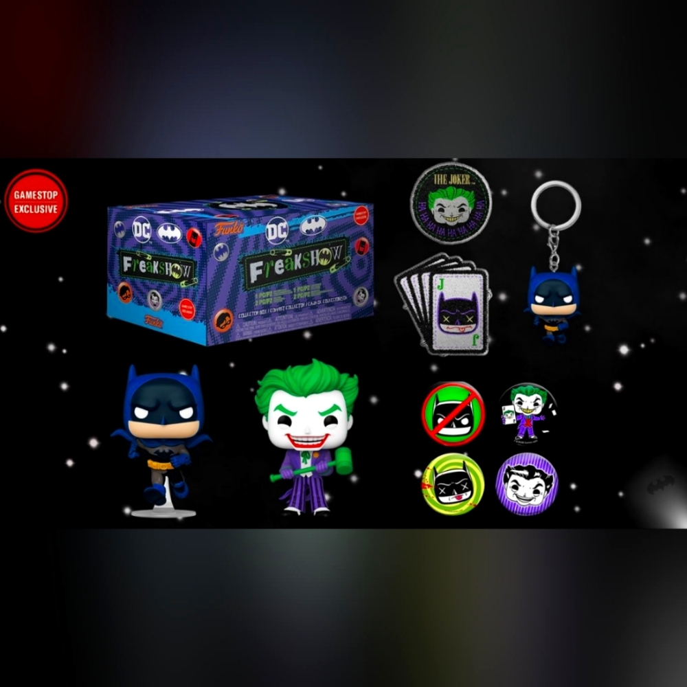 Funko POP! Batman Gotham Freakshow Box EXCLUSIVE includes Joker & Batman Pops